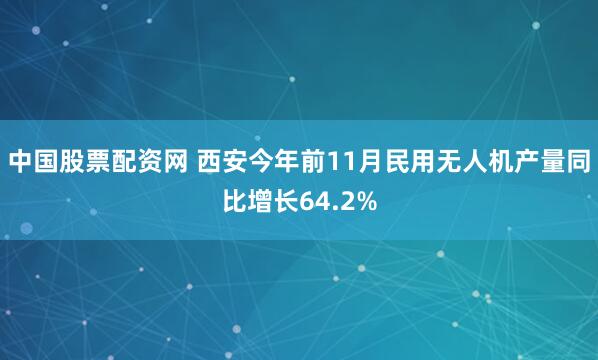 中国股票配资网 西安今年前11月民用无人机产量同比增长64.2%